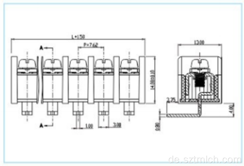 Anpassung des Barrieranschlussblockanschlusses