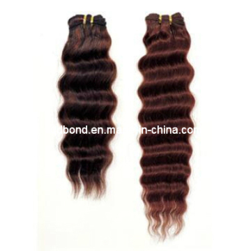 Auburn Deep Wave Indian Virgin Human Hair Extension /Hair Weave