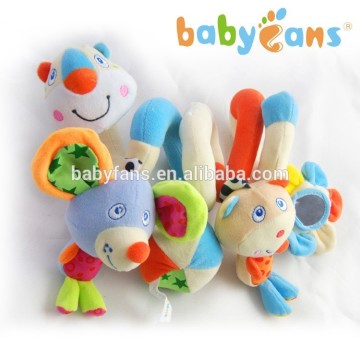 Soft toys raw materials around bed for childrens toys
