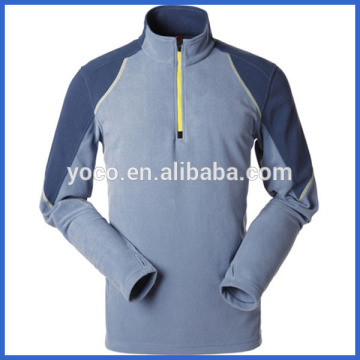 Polyester men zipper sweatshirt no hood