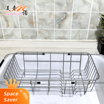 Silver sink filter bowl rack