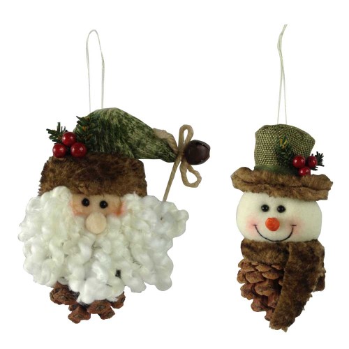 Christmas 3D santa and snowman shape pendant