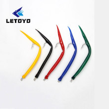 LETOYO Stainless Steel Eel Fishing Hook Rubber Soft Tube Saltwater Fishing Lures