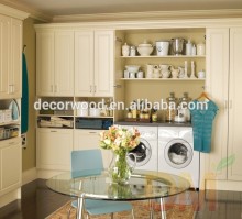 French style modern solid wooden laundry room cabinetry