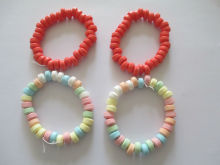 Fruit flavours necklace compressed candy
