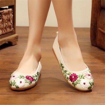 Flower Shoes Borduren vlag National Handmade