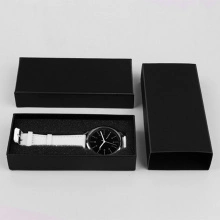 กล่องเก็บนาฬิกาแบบกำหนดเองสีดำ