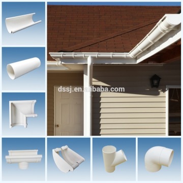 Half round PVC gutter system and square gutter system round pvc gutter