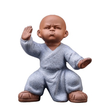 Tea Shop Accessories: Tai Ji Budda Statues, Kung Fu Tea Pets, Zisha Monks Statue & More