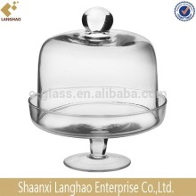 Clear Glass Cake Holder With Cover