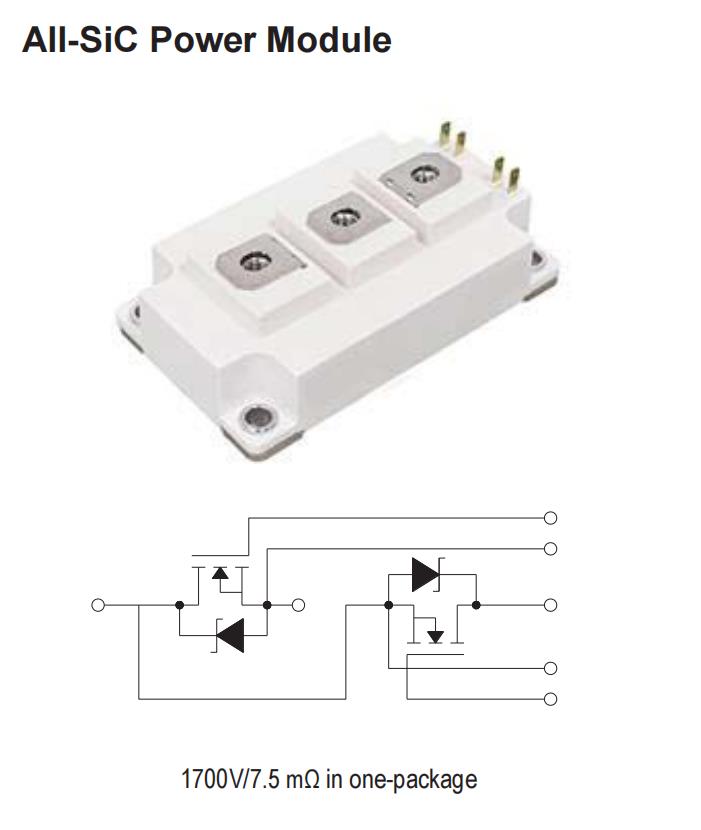 1700V 7.5 mΩ in one-package