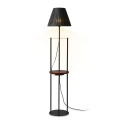 LEDER Grands lampadaires d&#39;angle noirs