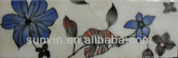 300x100mm ceramic wall border tiles border flower border tiles