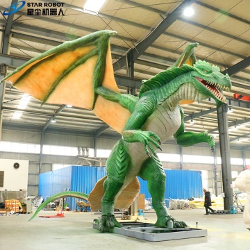 Simulasi tinggi animatronic naga untuk taman