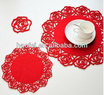 red felt placemats