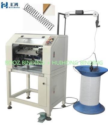Spiral binding machine for notebooks, calenders, diary