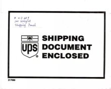 UPS Shipping document envelope