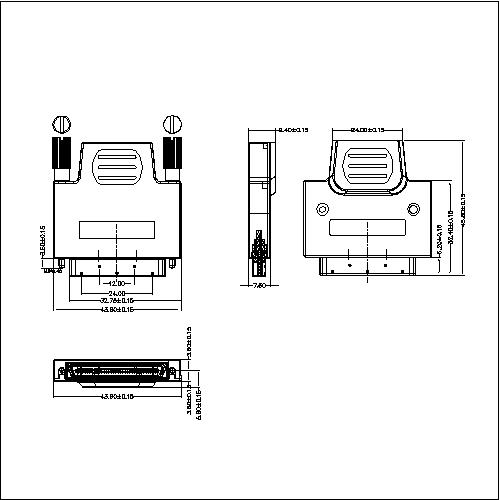 0.8mm Series Shielded Backshell Kits 68P Cabl 0.8mm Series Shielded Backshell Kits 68P Cabl