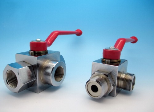 Threaded Three-Way Ball Valve Forged Steel High Performance