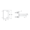 Beveled Corner Double 90 Degree Hinge