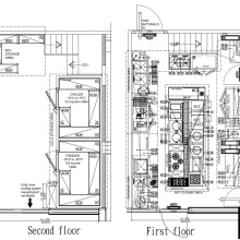 Commercial Japanese Restaurant Kitchen CAD Drawing with 3D Design