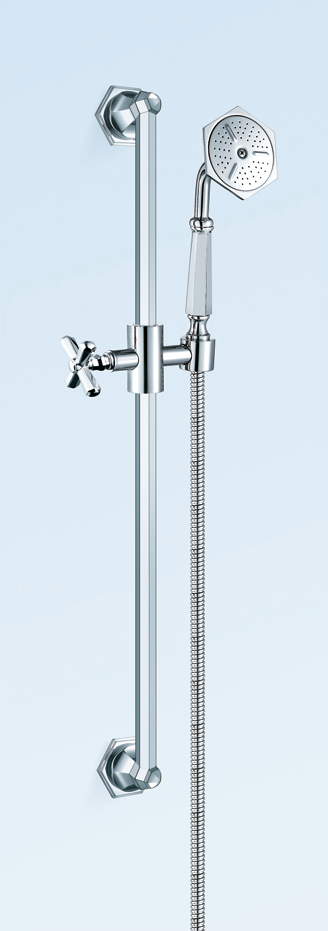 Chrome Vintage Shower Slide Rail Kit ○