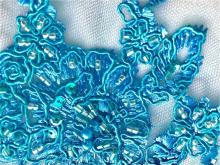 sparking sequin cord 3-in-1 handwork embroidery fabric