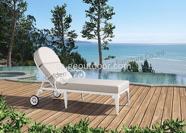 Outdoor Chaise Lounge stol med kudde