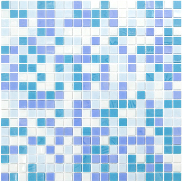 Azules de vidrio de mosaico blues suqare backsplash