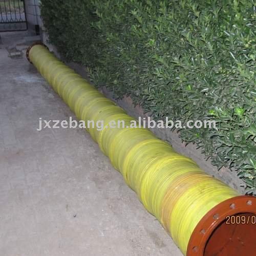 Flange dredging rubber tube