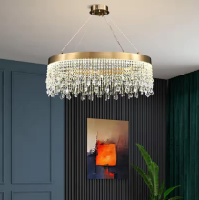 Elegant Crystal Ceiling Fixtures for Living Room