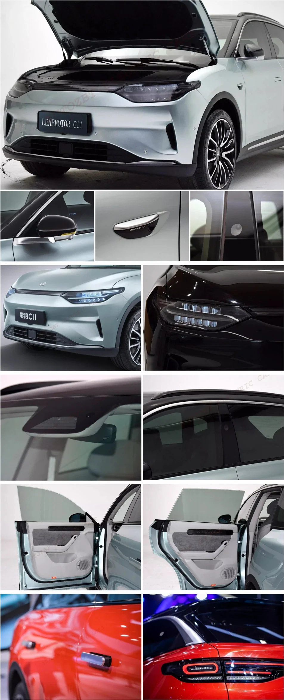 Fast Charge Remote Start Pure Electric High Speed Smart Leapmotor Pilot Acc SUV C11 Motor Car with Panoramic Camera