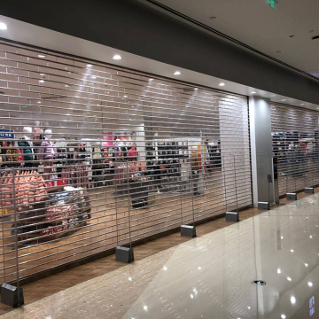 Electric transparent rolling shutter door