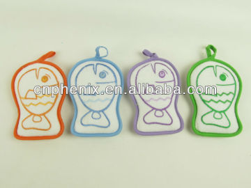 Fish shape bath sponge