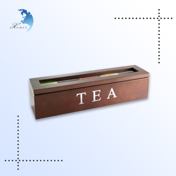 2016 new fashion customized printing wooden tea box