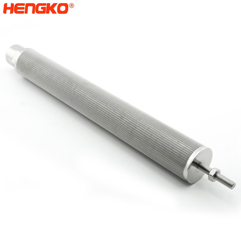 HNEGKO 10 25 microns powder sintered 304 316L stainless steel industrial oil filter stainless steel mesh filter element