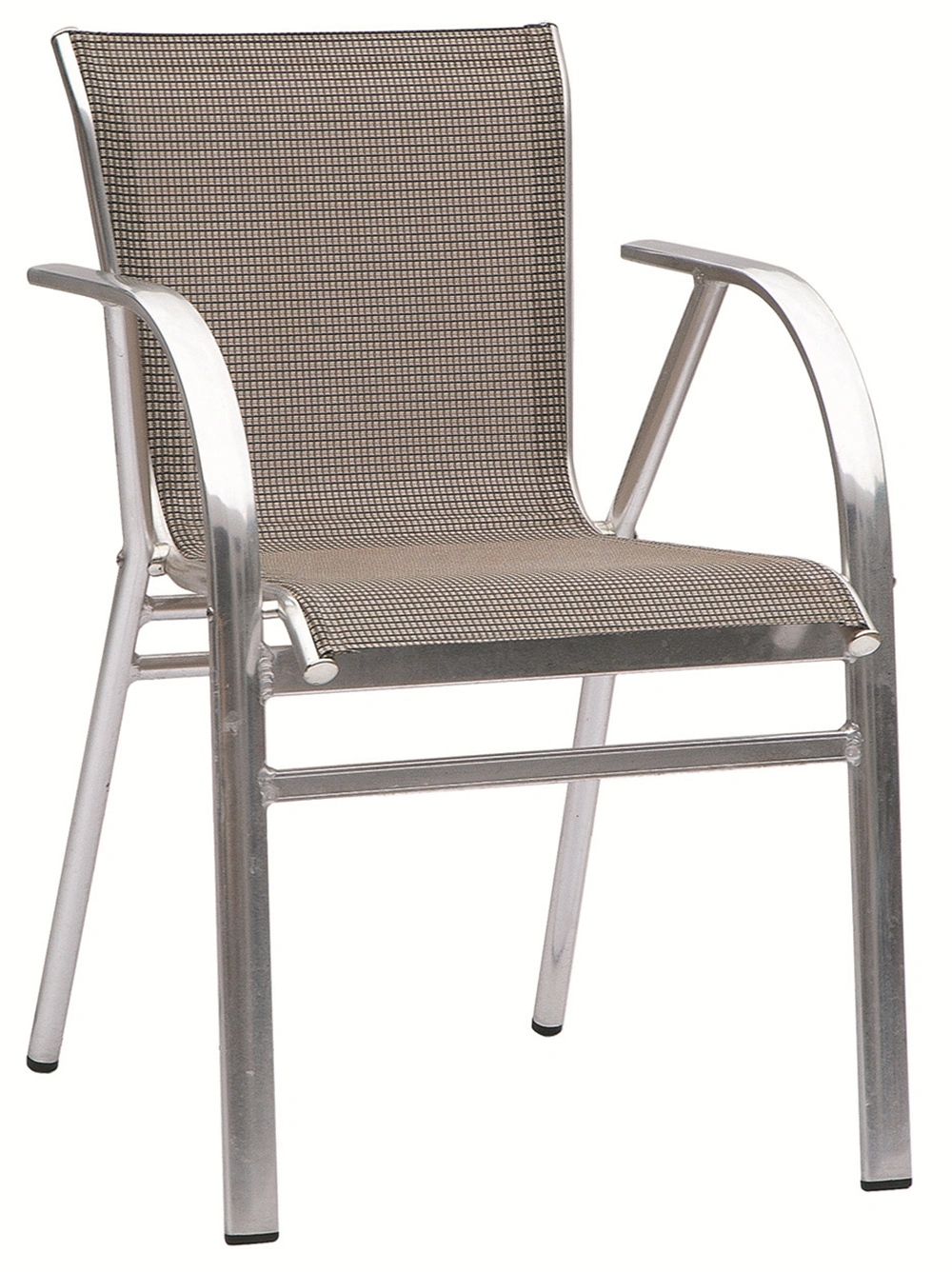 Black Rattan Modern Shiny Aluminum Frame Garden Outdoor Restaurant Dining Room Furniture Chair