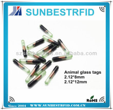 RFID Animal LF Glass tags Chip for pets management
