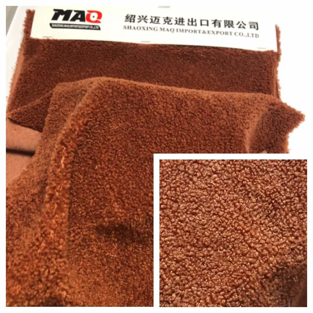 100% Polyester Taddy Fleece Fabric with Dyed