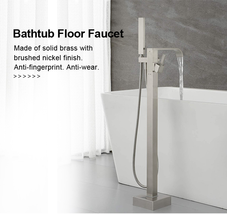 Brass Free Standing Clawfoot Bathtub Faucet with Handshower