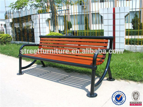 Metal leg garden bench wooden garden bench
