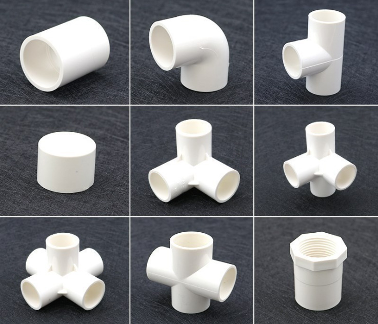 Dongguan factory made blue white 3 4 5 way PVC pipe fitting