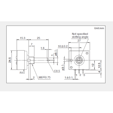 Potenziometro rotativo serie Rk271