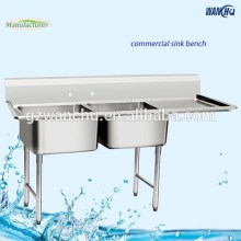 double bowl stainless steel sink with drainboard,double bowl kitchen sink,double bowl sink