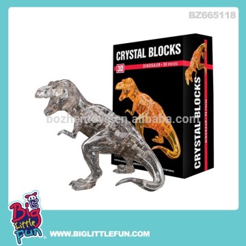 Kids assembling toys crystal block,dinosaur shape plastic block toy