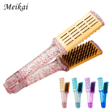Transparent Plastic Pig Bristle Hair Straightening Comb