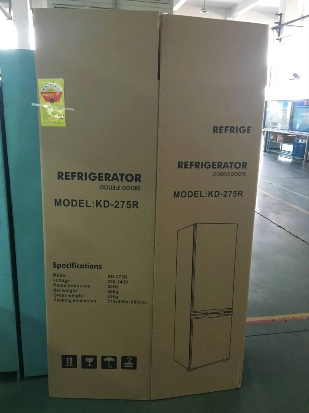 Double Doors Bottom Mount Drawers Freezer Water Dispenser Refrigerator