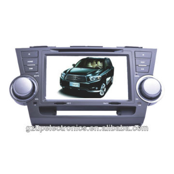 touch screen 8 inch special car stereo dvd player player for toyota Highlander 2009 with GPS BT IPOD steering wheel control