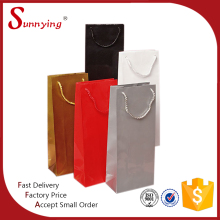 China manufacturer accept small order wine bottle paper bag