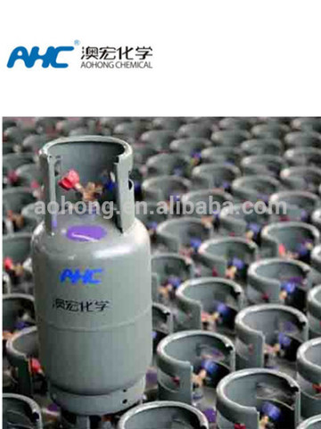 refrigerant gas r134a, r404a, r410a in CE refillable cylinder for Europen market